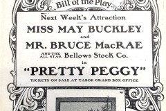 1905 - Pretty Peggy starring Bruce McRae and Mae Buckley at Elitch Theatre