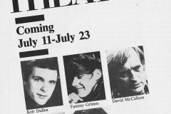 1983 Outward Bound with Keir Dullea, Tammy Grimes, David McCallum, Maureen O'Sullivan, and Tyrone Power, Jr., at Elitch Theatre in 1893.