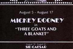 1974 - Ad for Mickey Rooney in Three Goats and a Blanket