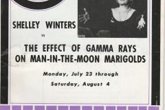 July 32, 1973 - Program Cover - Shelley Winters in The Effect of Gamma Rays on Man-in-the-Moon Marigolds. At the Elitch Theatre.