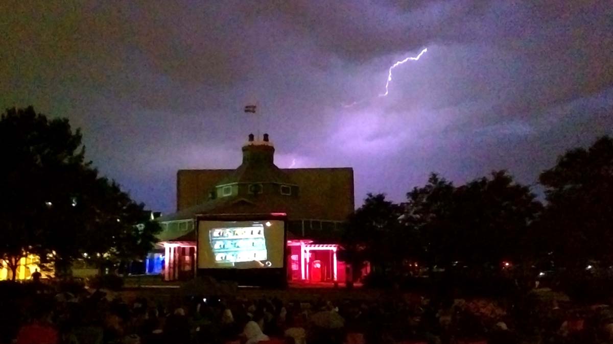 Watching Back to the Future we had an amazing lightening show.