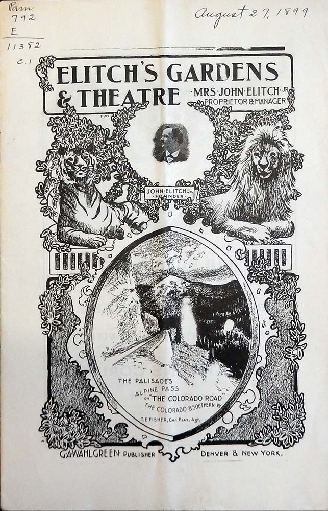 August 27, 1899 Program Cover