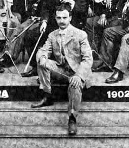 Raffaelo Cavallo seated in front with the 1902 Orchestra.