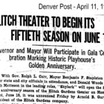 April 11, 1941 - 50th Anniversary of the Elitch Theatre. Article from the Denver Post.