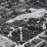 1941 - Elitch Gardens and Theatre - Aerial - Greenhouse and baseball diamond