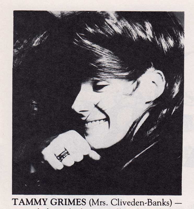 July 1983 - Tammy Grimes in the program for Outward Bound at the Elitch Theatre.