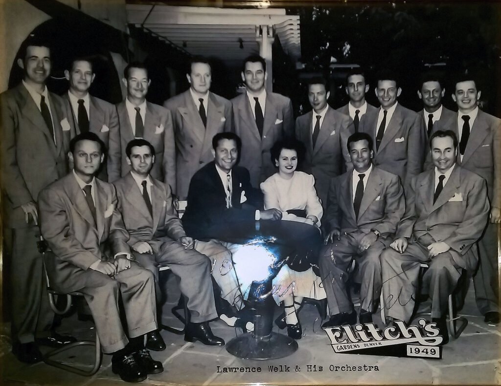 1949 - Lawrence Welk and his Orchestra at Elitch's Trocadero Ballroom.