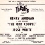 1967 - The Odd Couple - Henry Morgan and Jesse White at the Elitch Theatre in Denver - Title Page