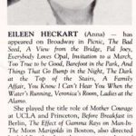 August 23, 1982 - What I Did Last Summer Program - Eileen Heckart Bio (WEB)